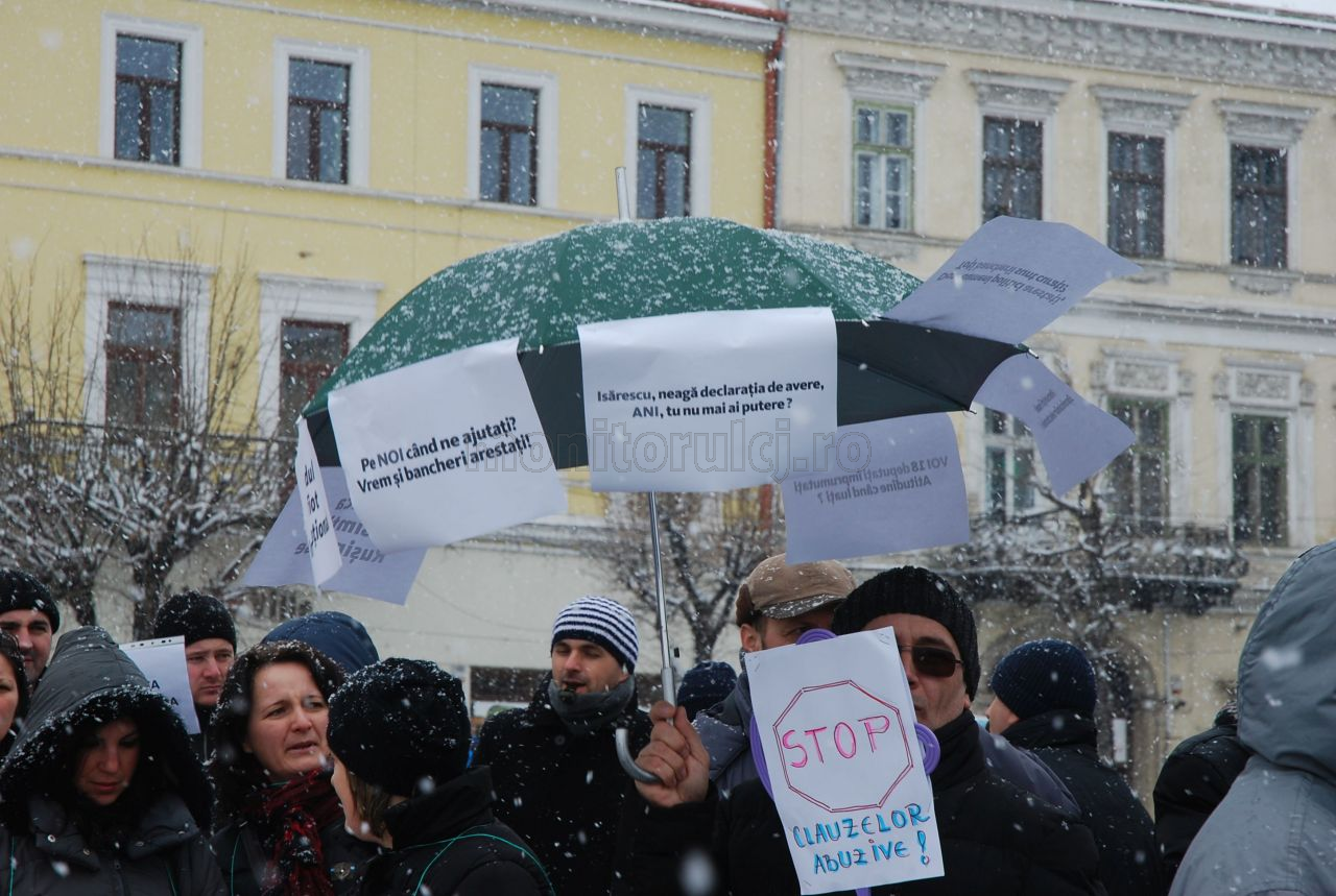 Protest credite în franci Cluj