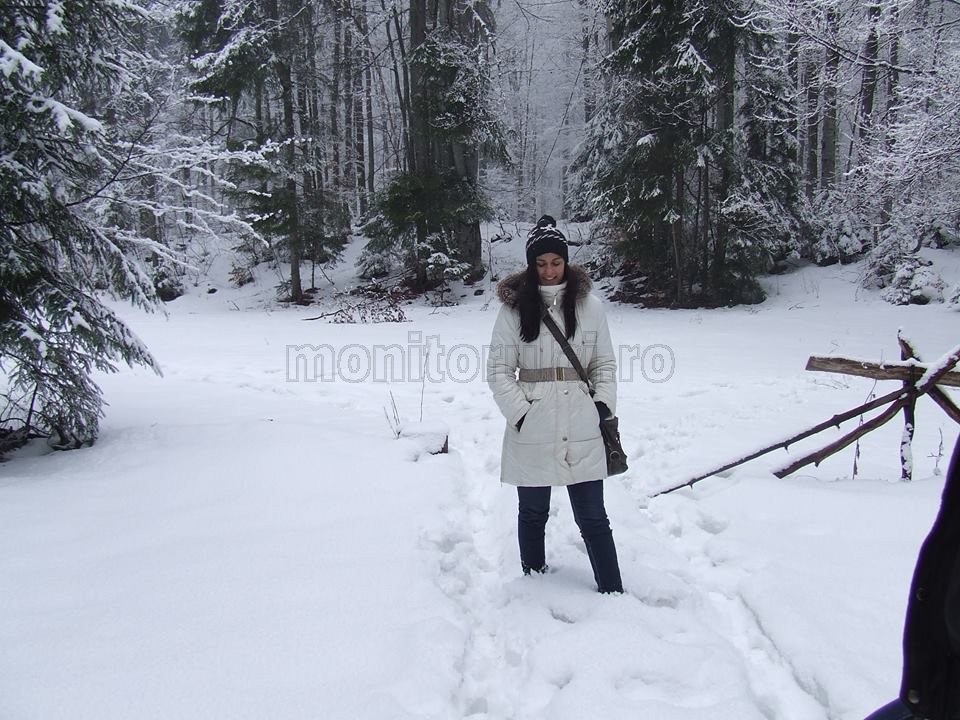Linette a văzut pentru prima dată zăpada în România