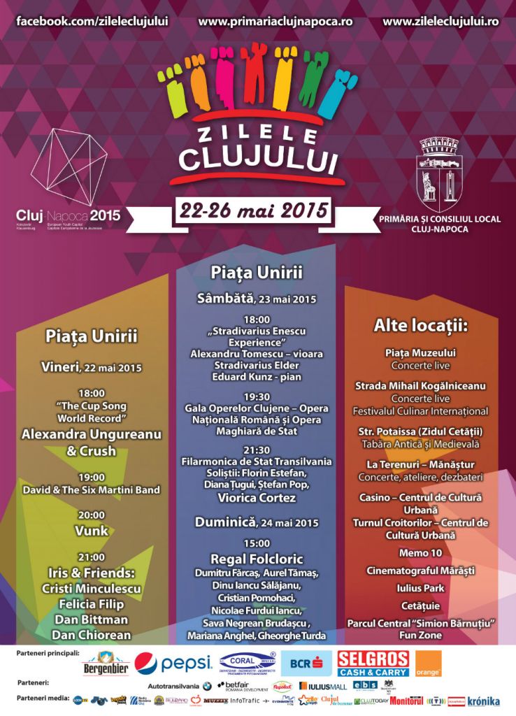 Afișul Zilelor Clujului 2015