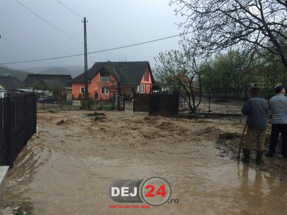 Inundații la Dej. Foto: www.dej24.ro