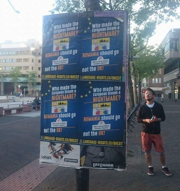 În oraşul Eindhoven din Olanda au apărut mai multe afişe cu mesaje xenofobe.