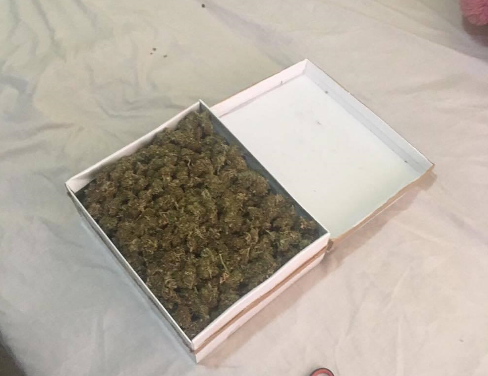 Politistii anti-drog au confiscat 2 kilograme de cannabis. Foto: DIICOT