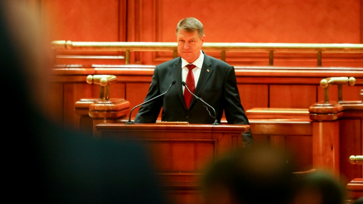 Klaus Iohannis in Parlament