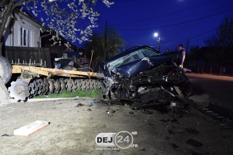 GRAV ACCIDENT la Mintiu Gherlii! Un șofer beat și-a băgat prietenul în spital  sursa foto dej24.ro