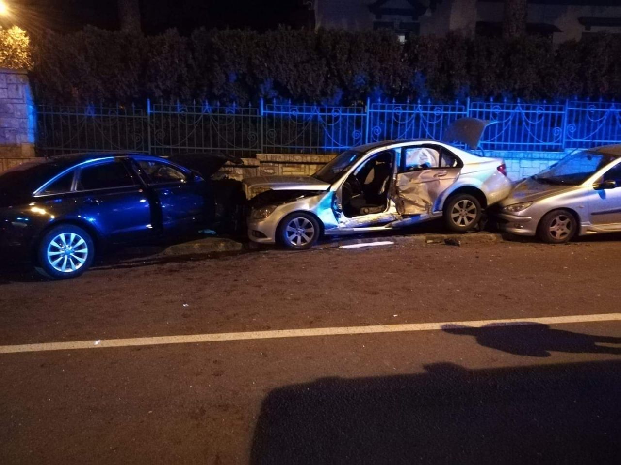 Accident pe strada Miklos Zriny, în Andrei Mureșanu. Foto Facebook.com/Alex Alexandru