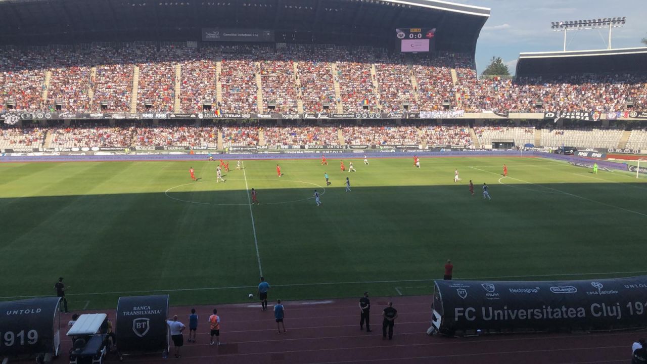 FOTO VIDEO Baraj U Cluj - FC Hermannstadt. Petrescu și Tsoumou aduc  victoria Sibiului!