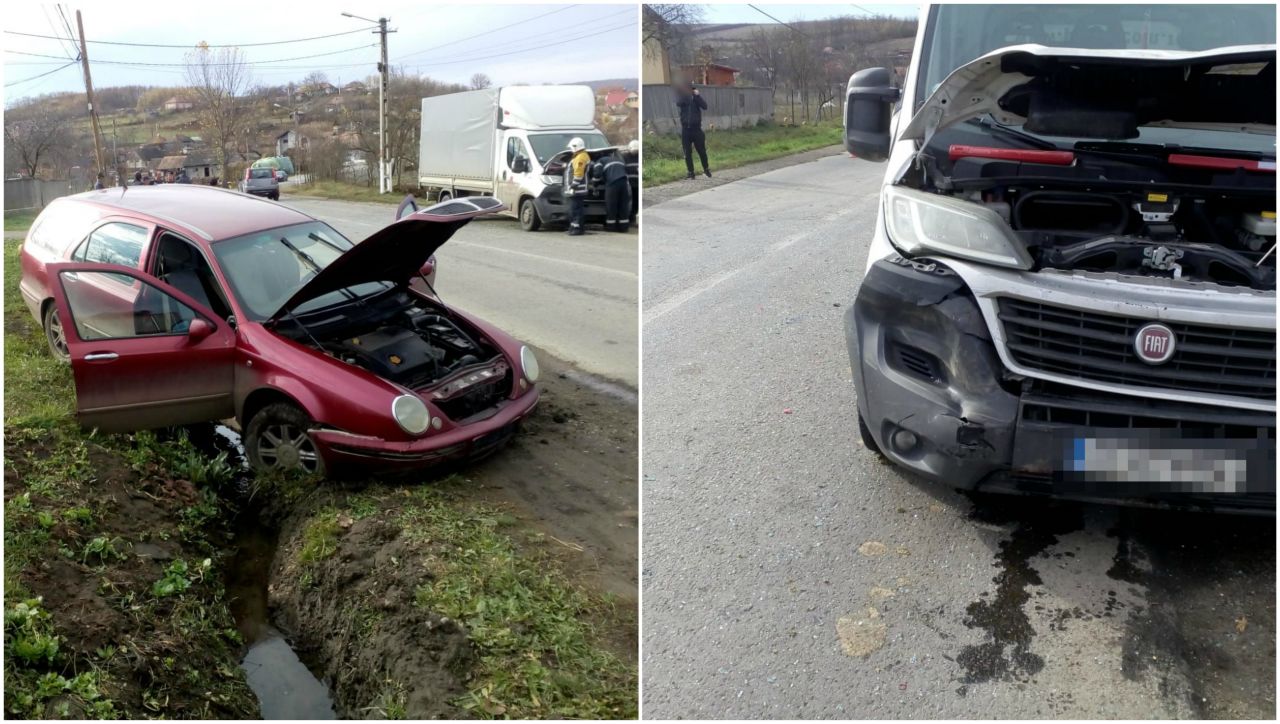 Accident la Cămărașu din pricina neatenției unui tânăr! Un bărbat a ajuns la spital, sursă foto: ISU Cluj