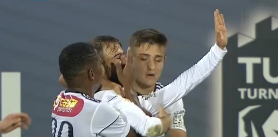 Remiză în Teleorman! Golul superb al lui Gavra aduce un punct amar pentru „U” Cluj, sursă foto: captură TV Digi Sport 1