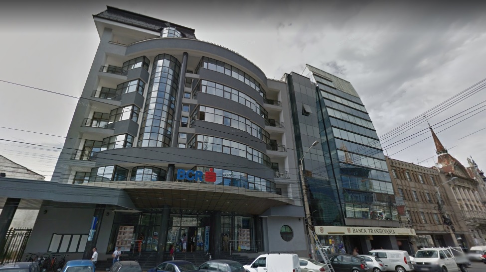 Sediul BCR de pe str. George Barițiu, de vânzare, sursă foto: Google Maps