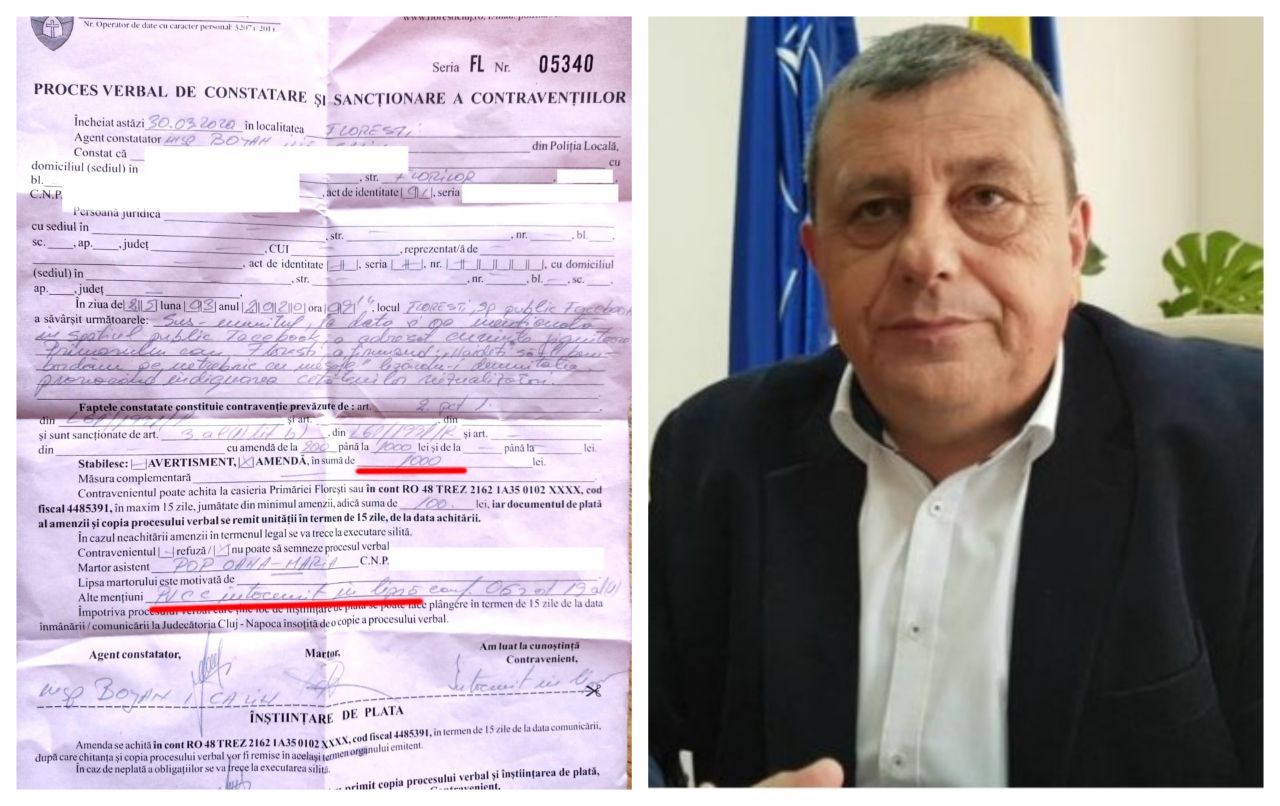 Se întâmplă la Florești! Amendat de Poliția Locală pentru că l-a făcut „netrebnic” pe primarul Șulea