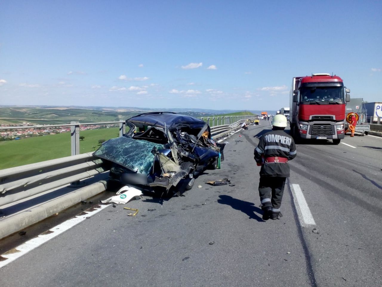 Accident pe Autostrada Transilvania. O persoană a fost rănită grav