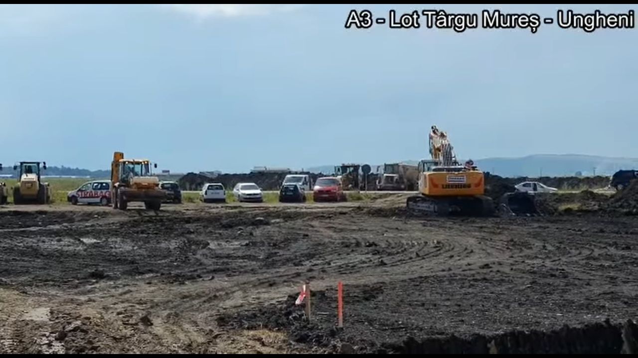 VIDEO. A început construcția unui lot din Autostrada Braşov - Târgu Mureş - Cluj - Oradea