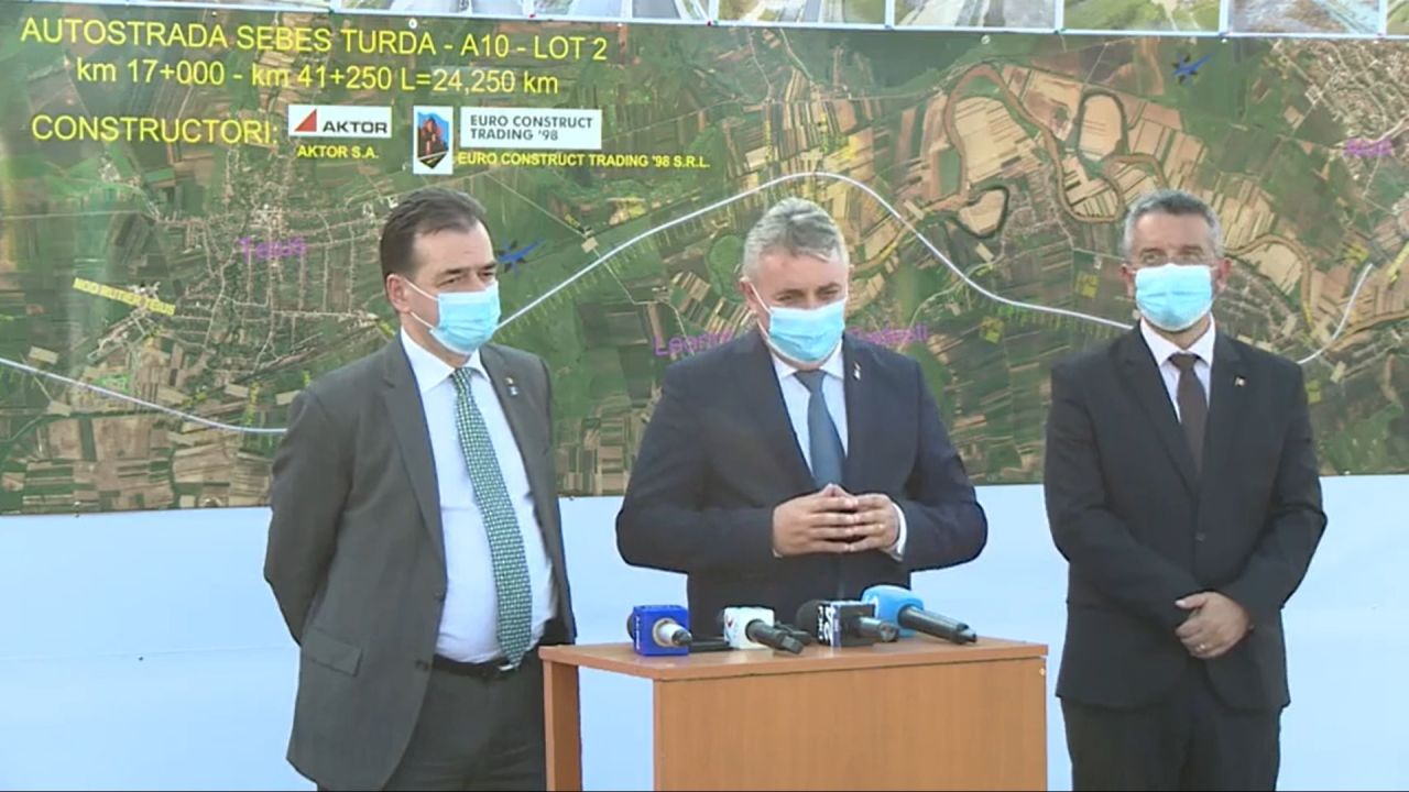 Ministrul Transporturilor: „Loturile 1 și 2 ale Autostrăzii Sebeș-Turda, gata până la sfârșitul lunii noiembrie”