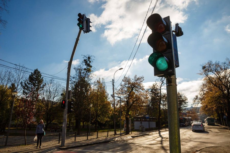 Semafor nou de astăzi pe o stradă din Cluj-Napoca