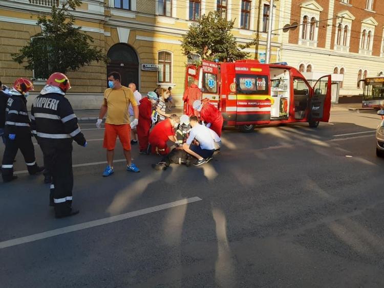 Bunic de 82 de ani, lovit de mașină în centrul Clujului