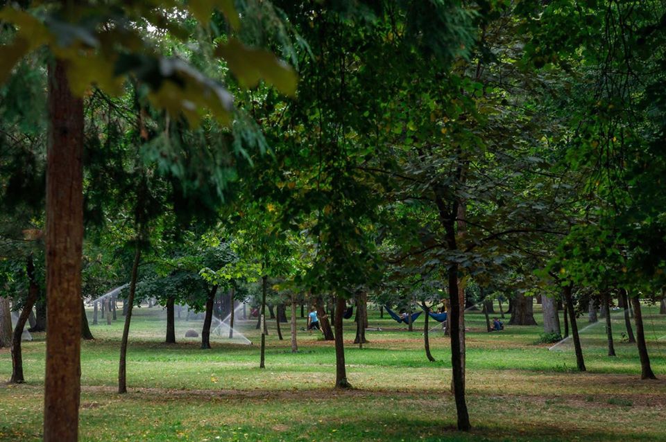 Parcul Central din Cluj-Napoca, „stropit” cu un nou sistem de irigații anti-vandalism FOTO