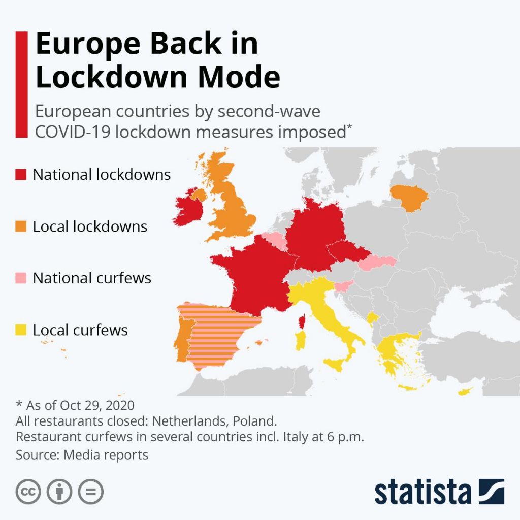 Reîncepe „lockdown-ul” în Europa! Țări importante au intrat în carantină 