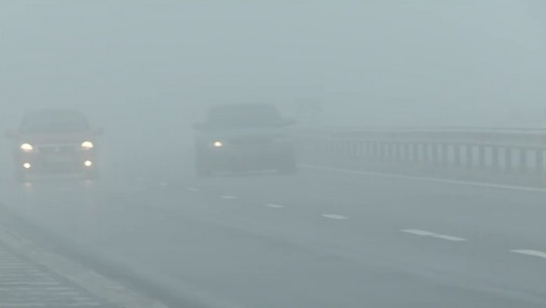 Ceață abundentă și vânt puternic în Cluj și încă 11 județe din țară
