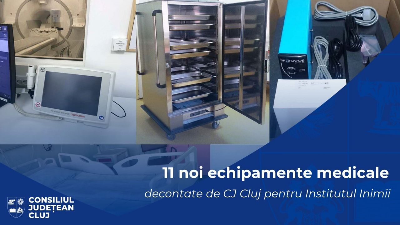 11 aparaturi medicale noi, pentru Institutul Inimii din Cluj