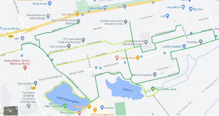 Doi clujeni propun amenajarea unor piste de biciclete Între Lacuri, care să conecteze școli, parcuri și magazine