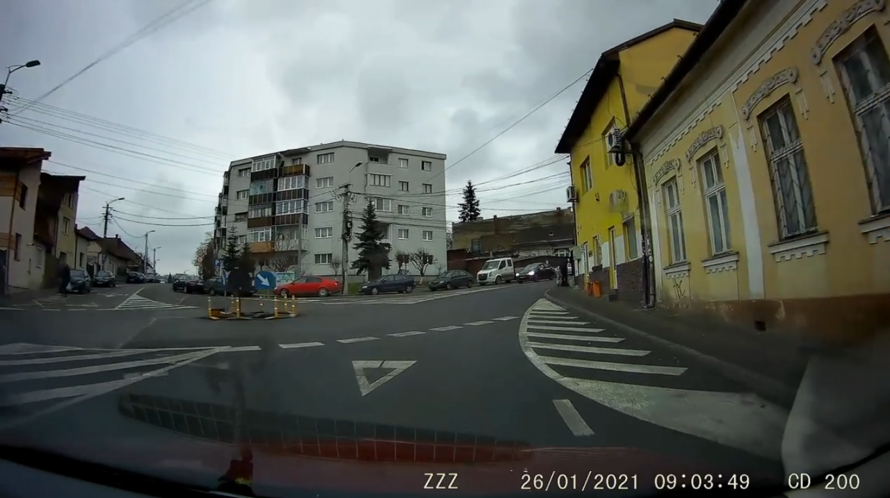 Video. Accident filmat live pe o stradă din Cluj-Napoca
