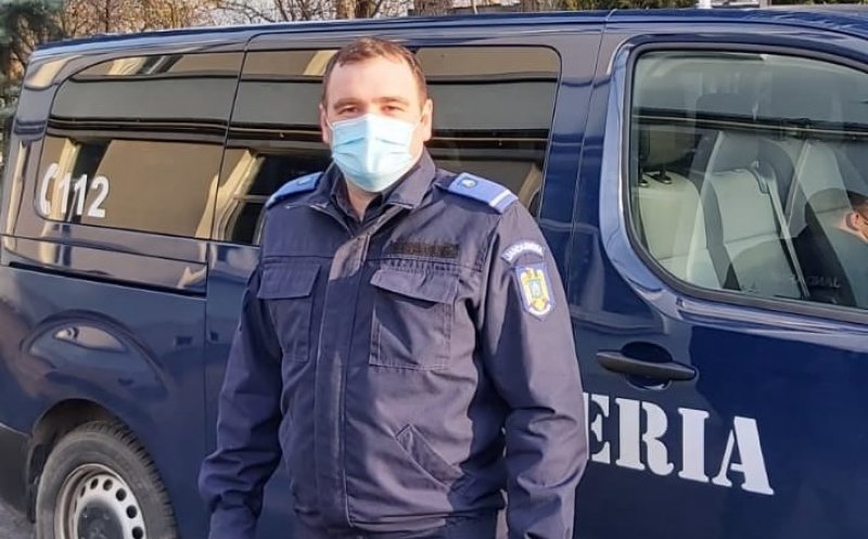 Jandarm clujean salvează de la bătaie o gravidă! Sursă foto: Facebook Jandarmeria Cluj