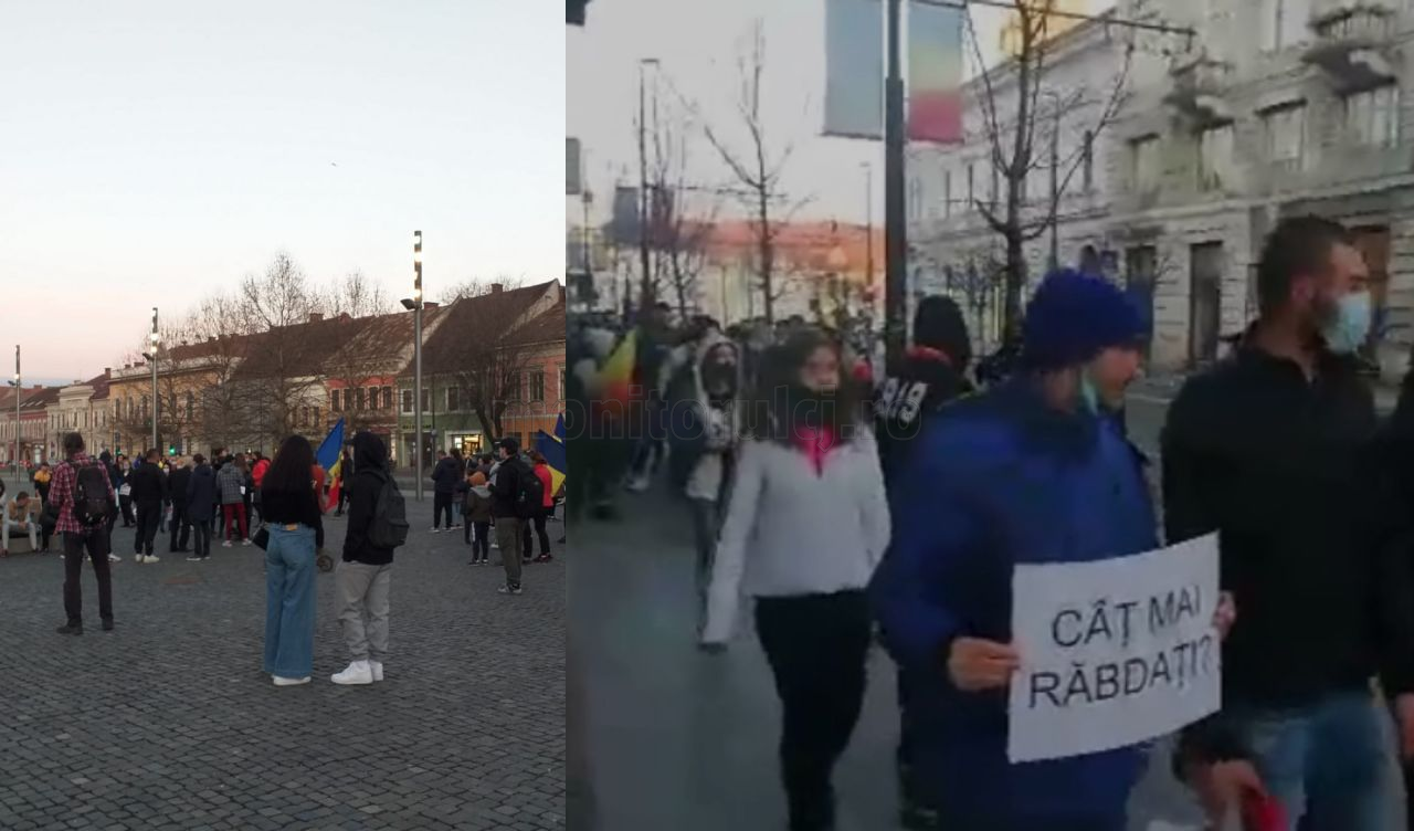 S-au înmulțit clujenii la protestul anti-mască de azi! „Vom protesta în fiecare zi până se schimbă restricțiile” VIDEO