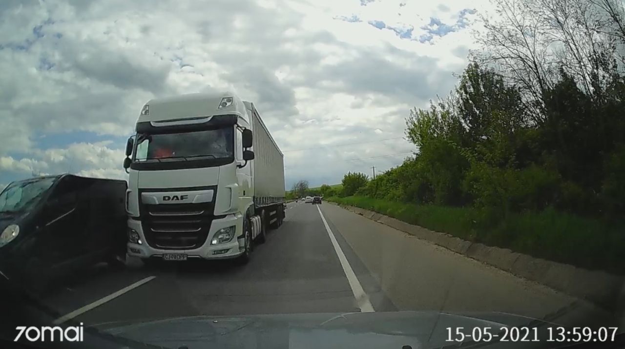 VIDEO. Șofer de TIR CRIMINAL din Cluj, la un pas să provoace o TRAGEDIE pe DJ161