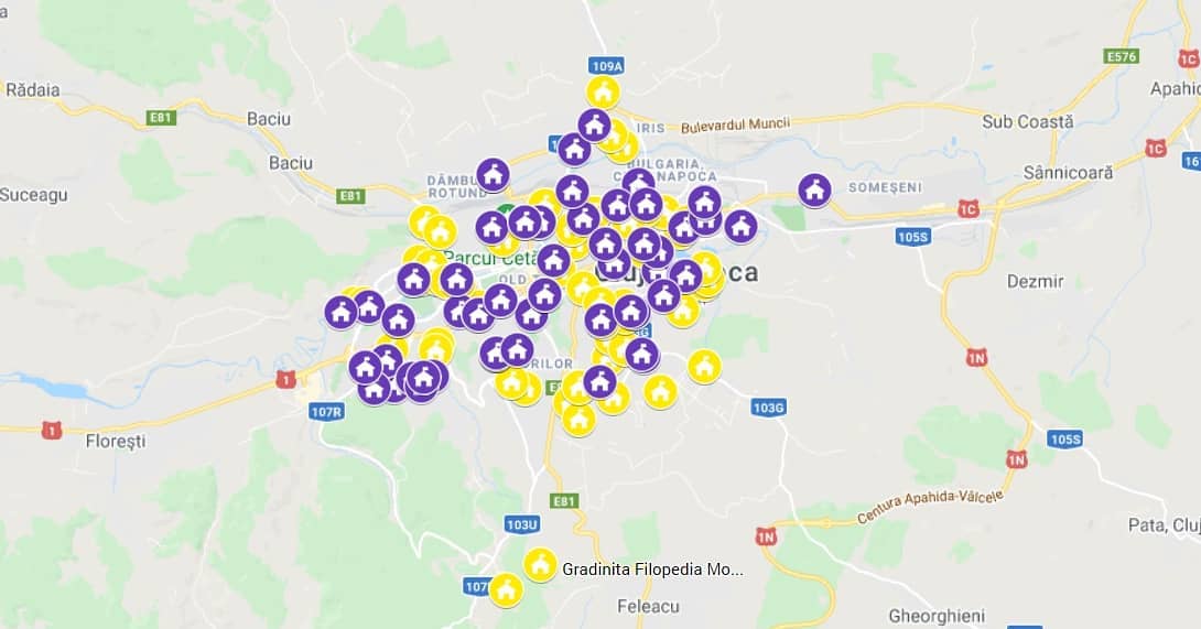 Hartă virtuală a creșelor și grădinițelor din Cluj. Cine a inițiat proiectul?