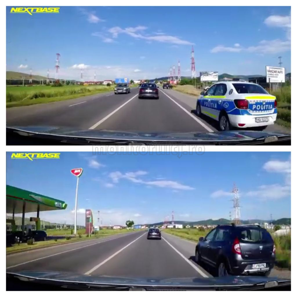 VIDEO VIRAL. Un șmecher care depășește coloana pe dreapta, oprit de POLIȚIE între Gilău și Florești