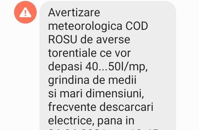 Avertizare RO-ALERT: Cod ROȘU de ploi abundente și vijelii în Cluj!