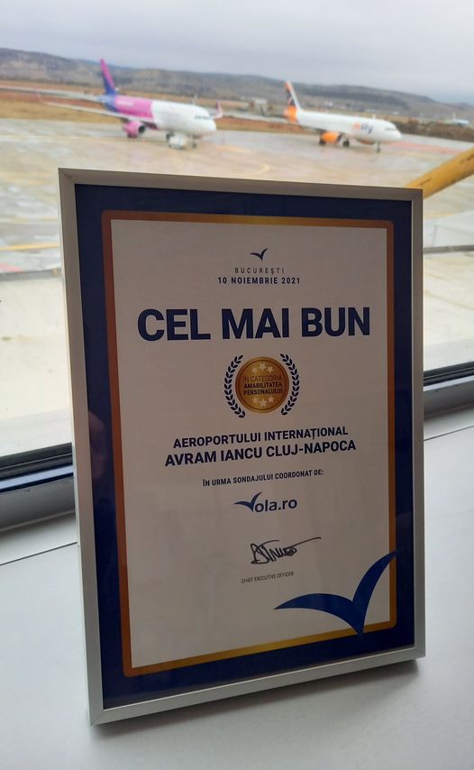 Aeroportul Cluj, premiat pentru amabilitatea personalului