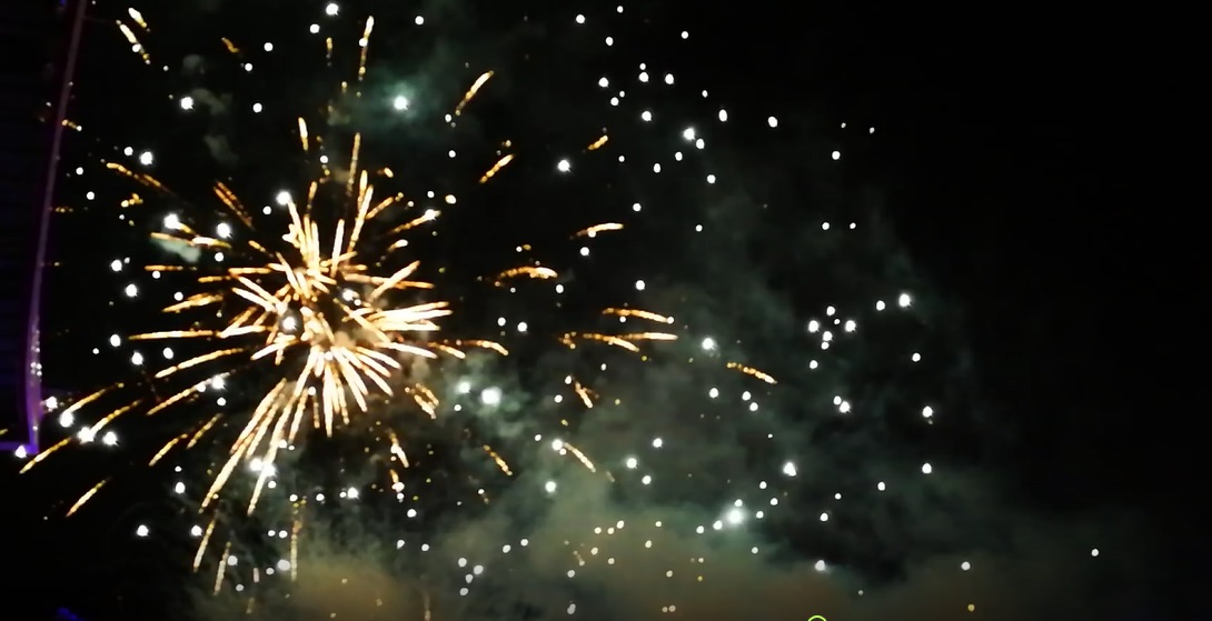 Artificii de Revelion, în Florești.