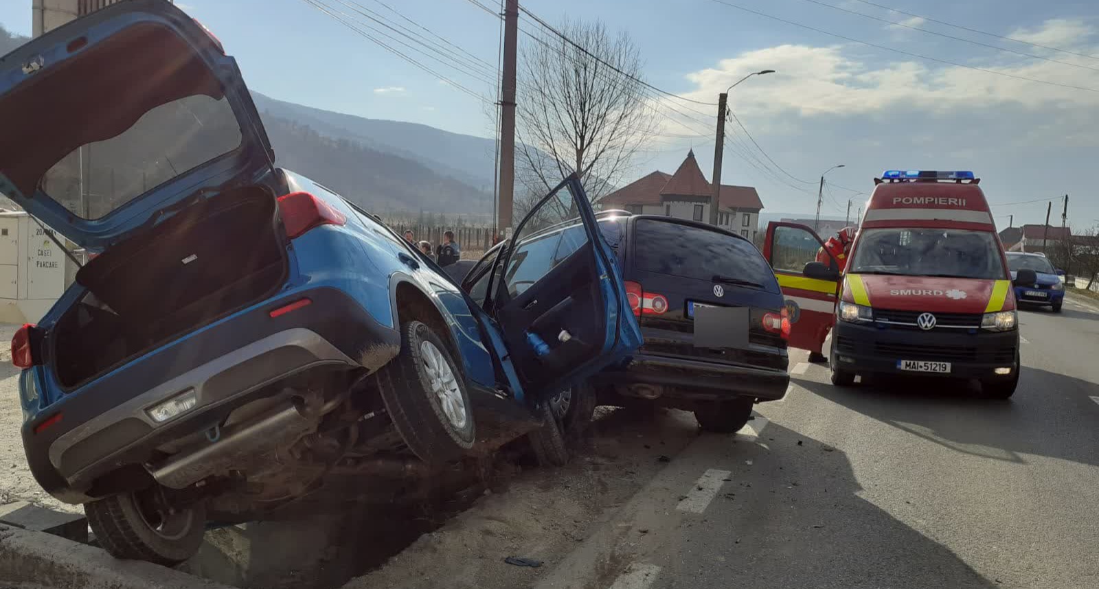 Accident în localitatea Cășeiu, județul Cluj.