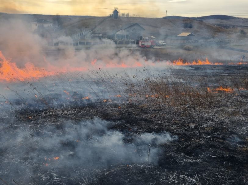 Incendiile de vegetație uscată, extrem de periculoase! Peste 50 de cazuri în Cluj, în doar trei zile/ fotografie reprezentativă