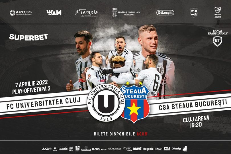 Biletele la meciul „U” Cluj - Steaua se vând de astăzi online
