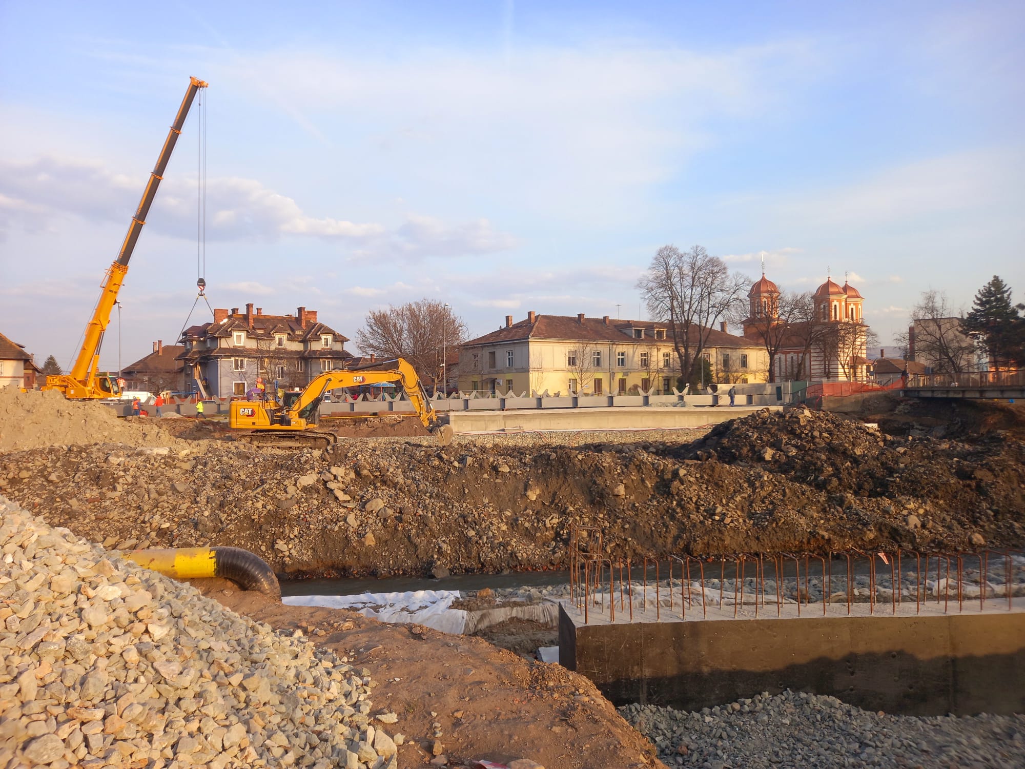 Lucrări la Podul Răsăritului, 29.03.2022. Sursa foto: Monitorul de Cluj