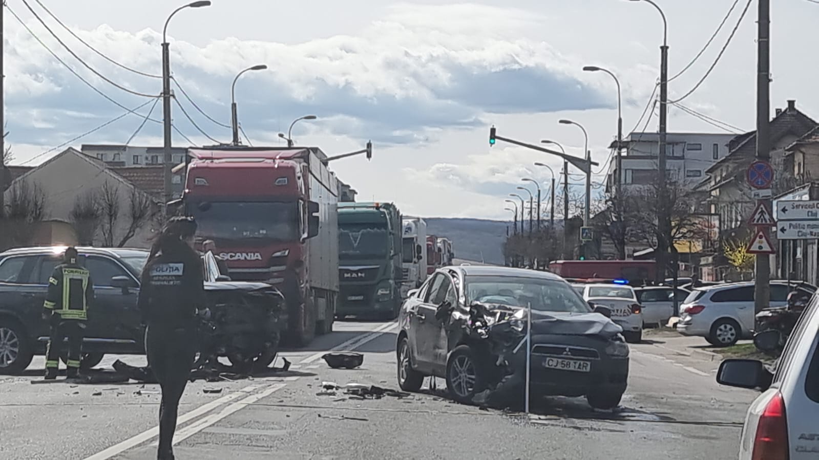 Accident pe strada Corneliu Coposu din Cluj-Napoca