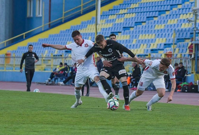 „Studenții” pleacă de la Mediaș cu remiză. U Cluj - FC Hermannstadt 0-0/ Sursă foto: FC Universitatea Cluj - Facebook