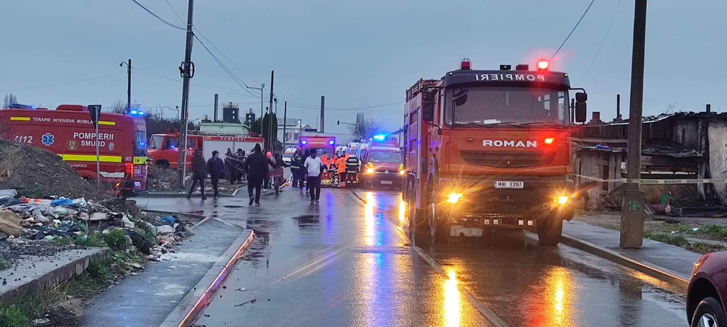 Incendiu la o anexă gospodărească. Foto: Arhivă ISU Cluj.