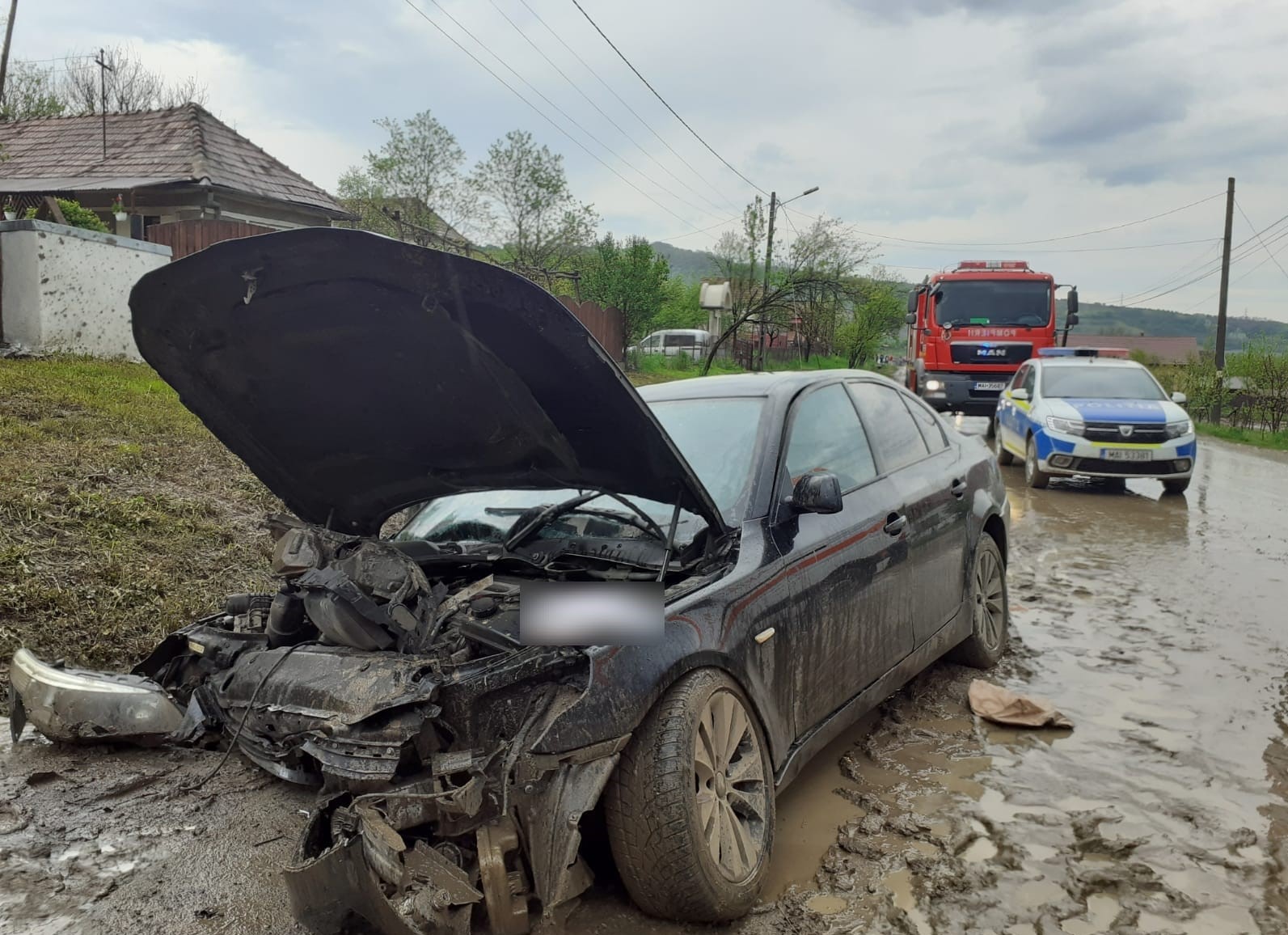 Cele trei victime au fost transportate la spital/ FOTO: ISU Cluj