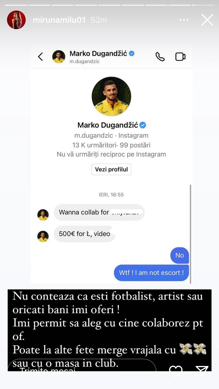 Marko Dugandzic, acuzat de o tânără că face propuner indecente. Captură foto: Instagram