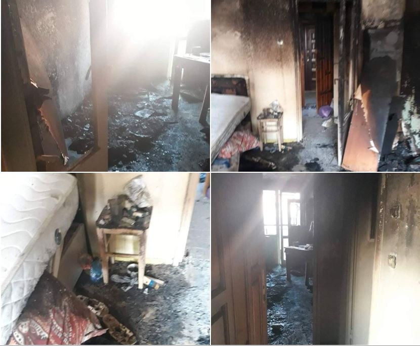 Apartamentul distrus de incendiu a celor doi soți clujeni care au rămas pe străzi / Foto: Grupul de Facebook Clujul Civic - Cris Sara