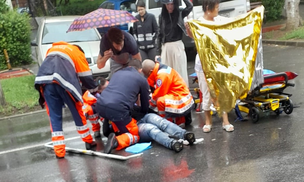 În urma accidentului minorul a fost transportat la spital/ FOTO: Iosif Kalman - Facebook