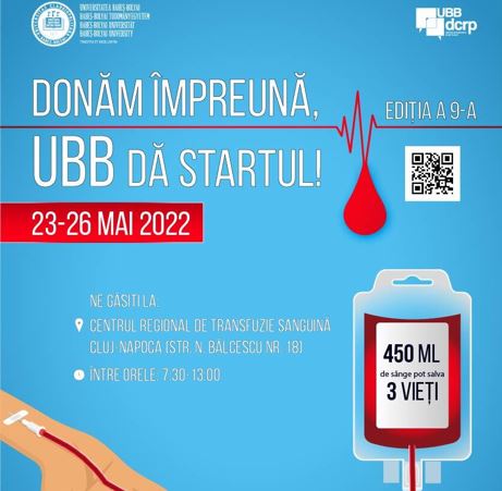 „UBB dă startul” unei campanii de donare de sânge / Foto: UBB