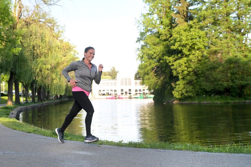Katalin Novak la alergat în Parcul Central din Cluj-Napoca. FOTO: Katalin Novak Facebook