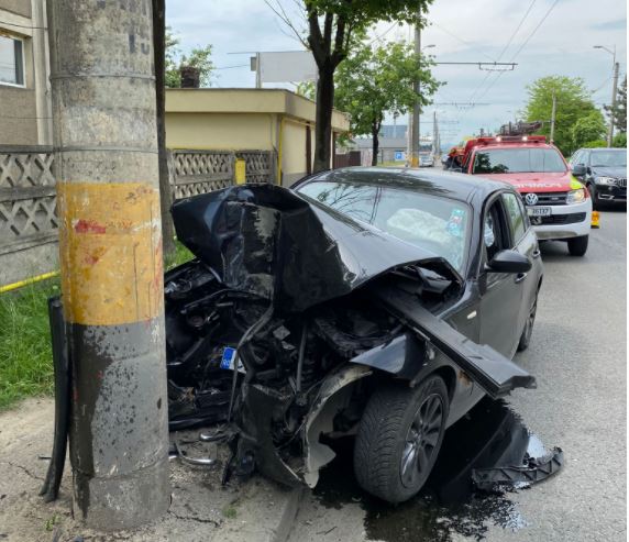 Accident pe strada Traian Vuia / Foto: ISU Cluj