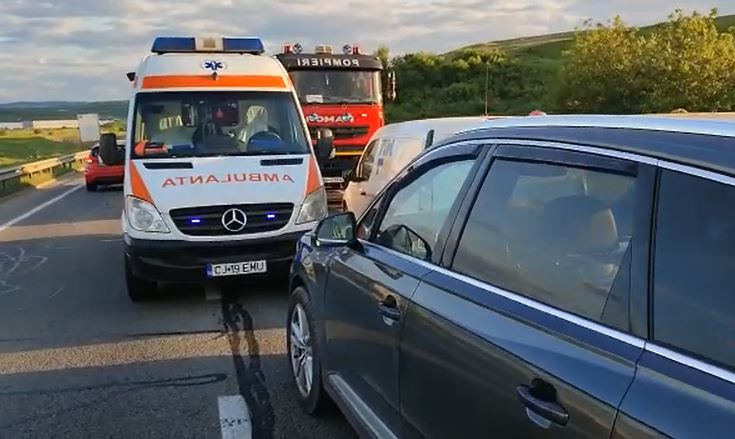Accident pe varianta Apahida-Vâlcele / Foto: ISU Cluj