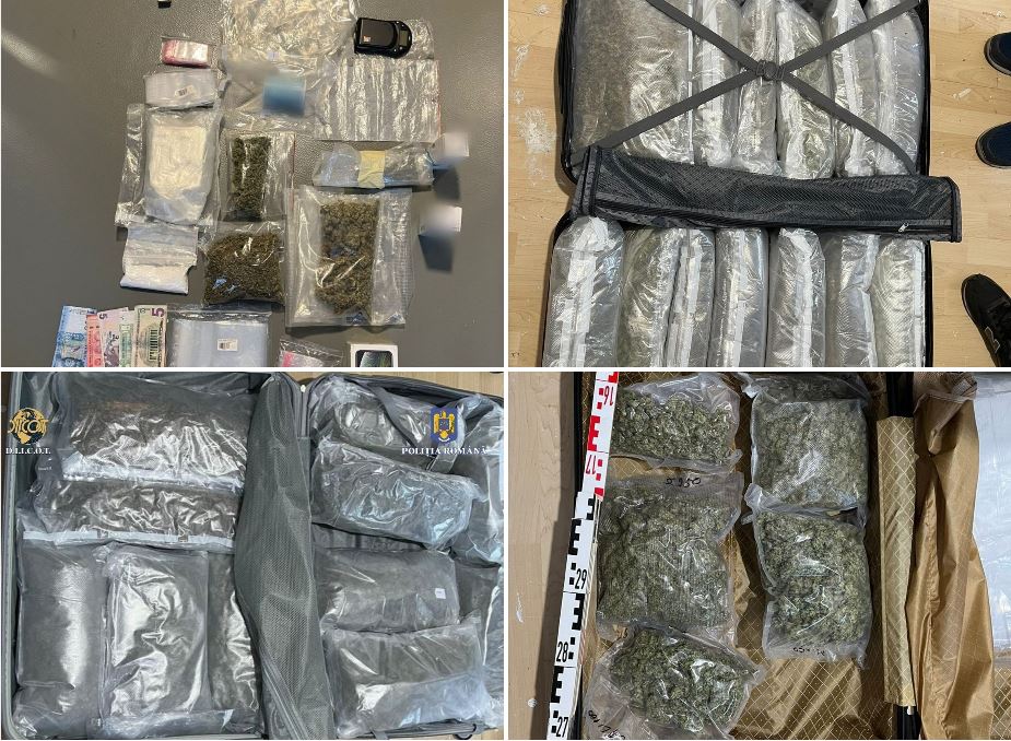 Captură de 16 kg de cannabis și multă cocaină, la Cluj / Foto: IPJ Cluj