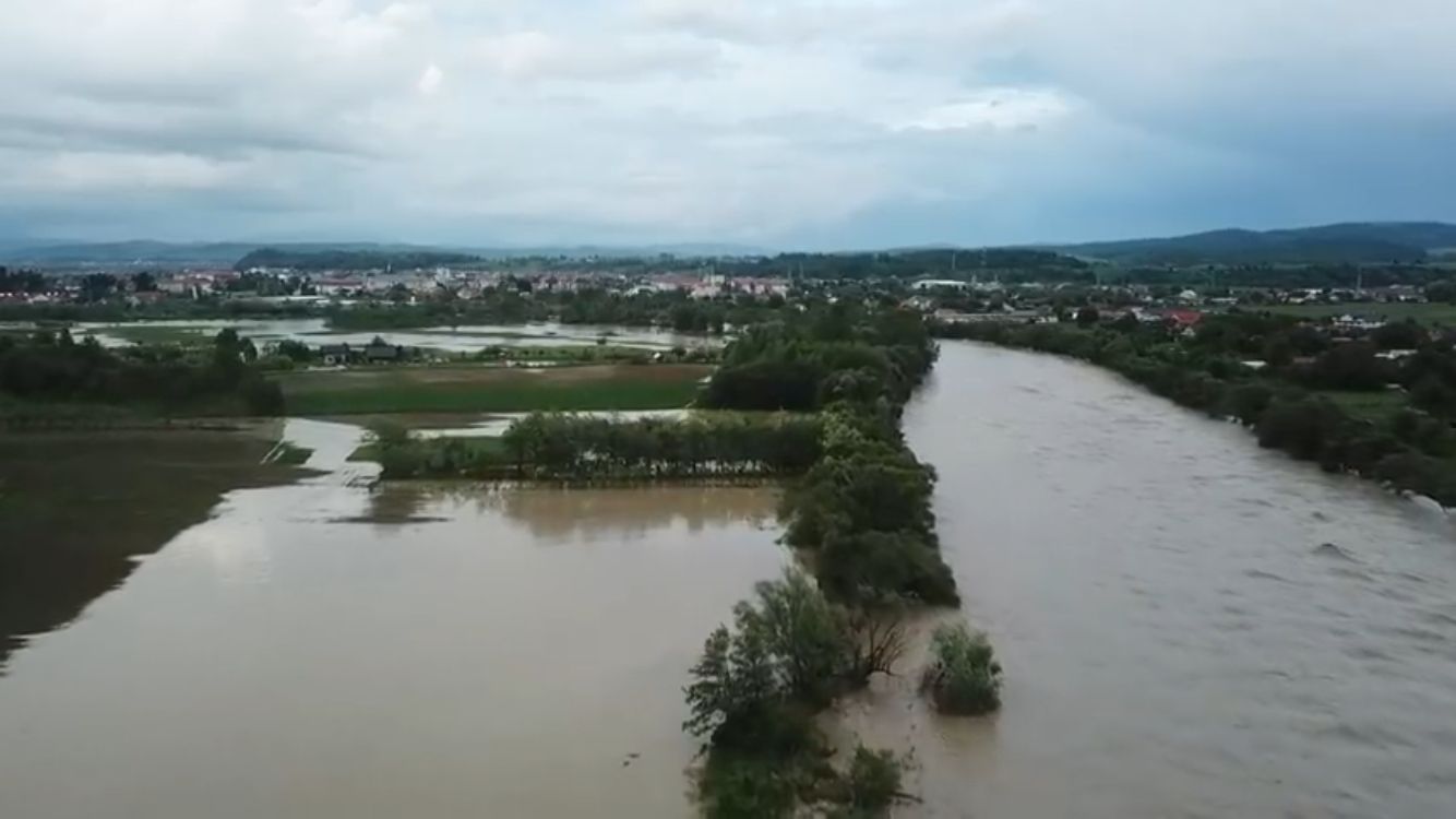 Inundații Someș. FOTO: Captură foto Youtube